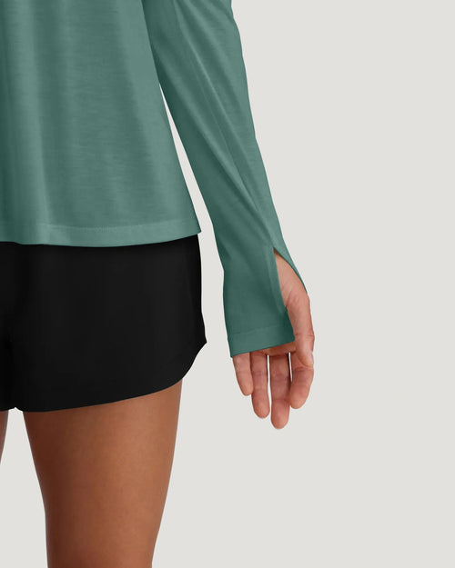 Women's Bamboo Lightweight Hoodie II - Sea Pine