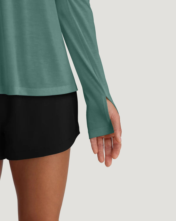 Women's Bamboo Lightweight Hoodie II - Sea Pine