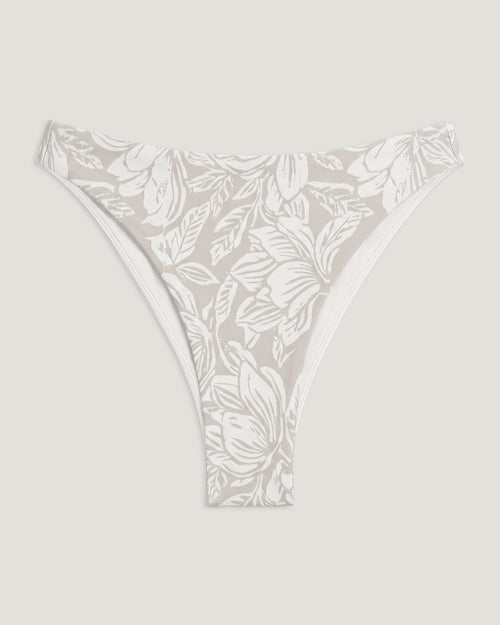 Women's Wavebound Cheeky Bikini Bottom - Nolia Floral Print Stone