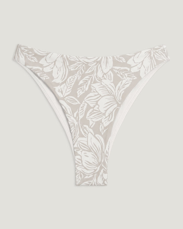 Women's Wavebound Cheeky Bikini Bottom - Nolia Floral Print Stone
