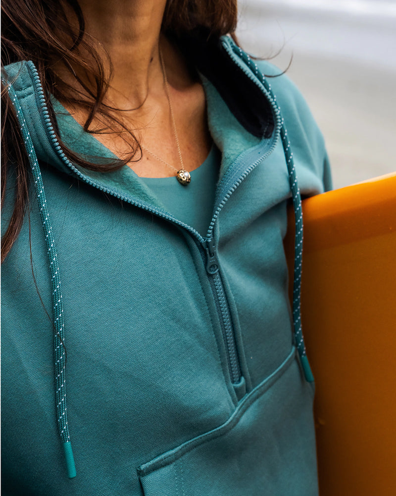 Women's Bamboo Northcoast Fleece Anorak - Stone