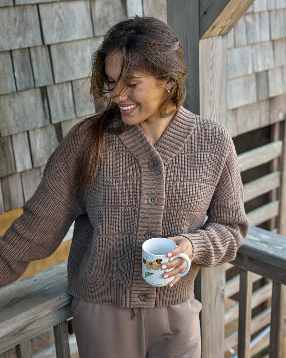 Women's Coastloom Cardigan Sweater - Heather Anthracite