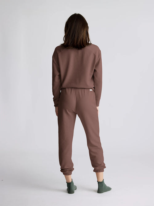 Women's Waffle Long Sleeve Henley - Fig